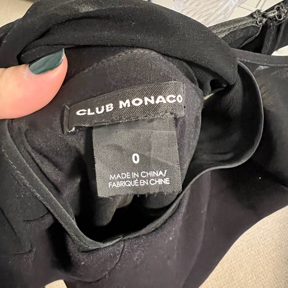 Club Monaco size 0 mesh top fitted dress with flare skirt - Picture 4 of 4